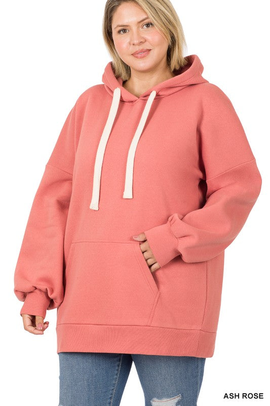 PLUS OVERSIZED HOODIE LONGLINE SWEATSHIRT