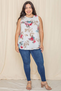 Plus Floral tunic