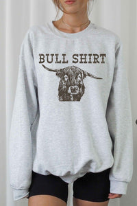 BULL SHIRT GRAPHIC SWEATSHIRT PLUS SIZE