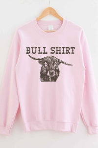 BULL SHIRT GRAPHIC SWEATSHIRT PLUS SIZE