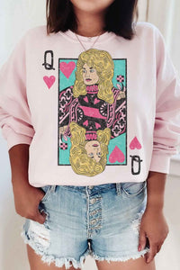 DOLLY QUEEN OF HEARTS SWEATSHIRT PLUS SIZE