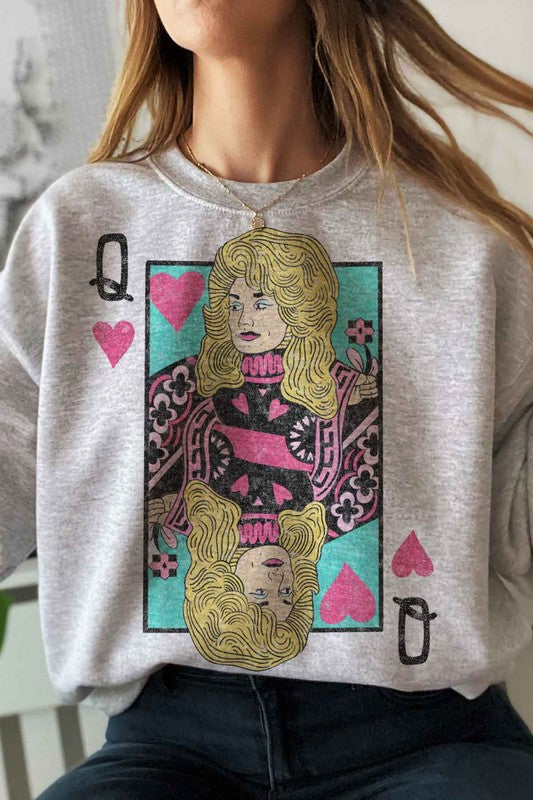 DOLLY QUEEN OF HEARTS SWEATSHIRT PLUS SIZE