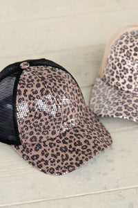 CC Sequin Leopard Baseball Cap