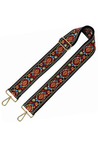 2 inch Wide Flower Tribal Pattern Guitar Strap