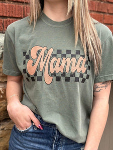 Retro Checkered Mama Tee