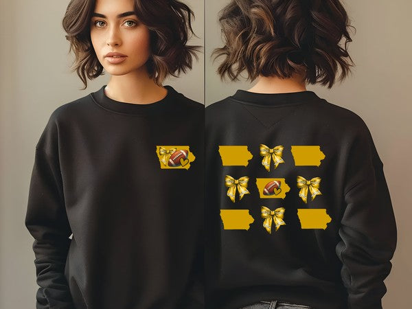 IOWA Coquette Football Sweatshirt