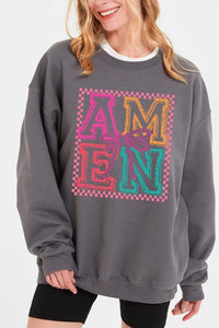 Amen Coquette Bow Graphic Sweatshirt