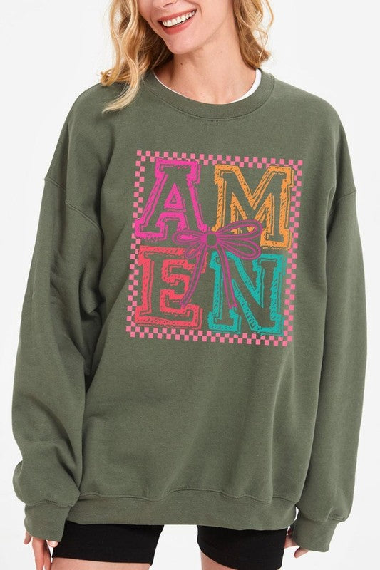 Amen Coquette Bow Graphic Sweatshirt