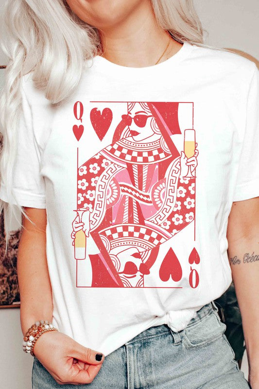 PLUS SIZE - CHAMPAGNE QUEEN OF HEARTS Graphic Tee