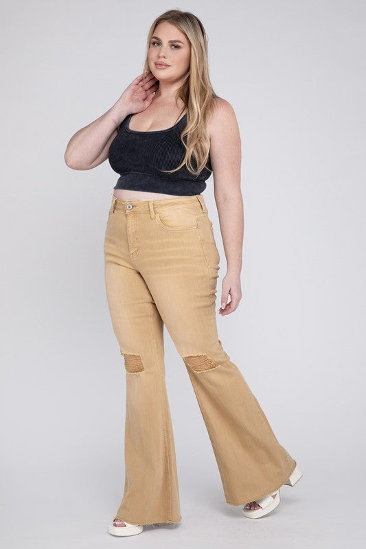 Plus Size High Rise Flare Jeans